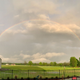 Rainbow over field